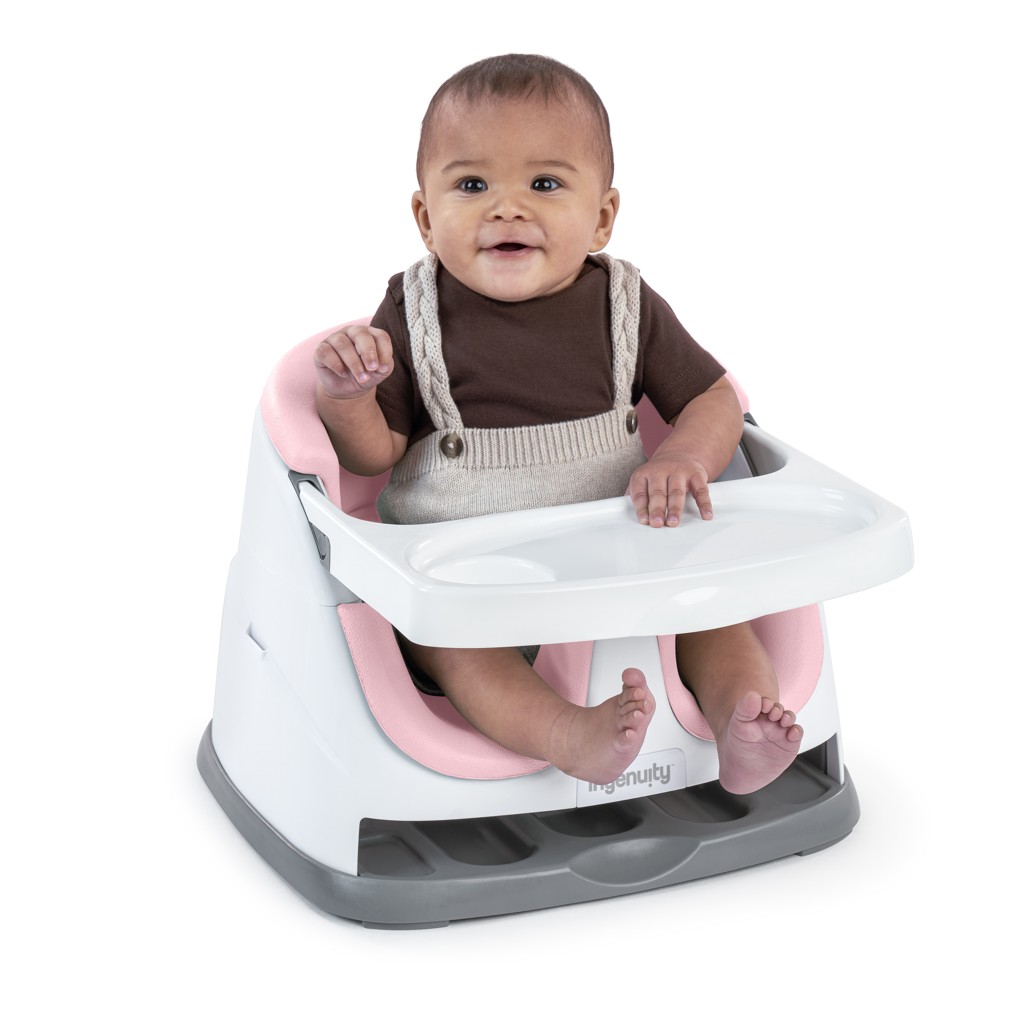 INGENUITY Jedálenská stolička na stoličku 2v1 Baby Base™ Peony 6m+ do 15 kg