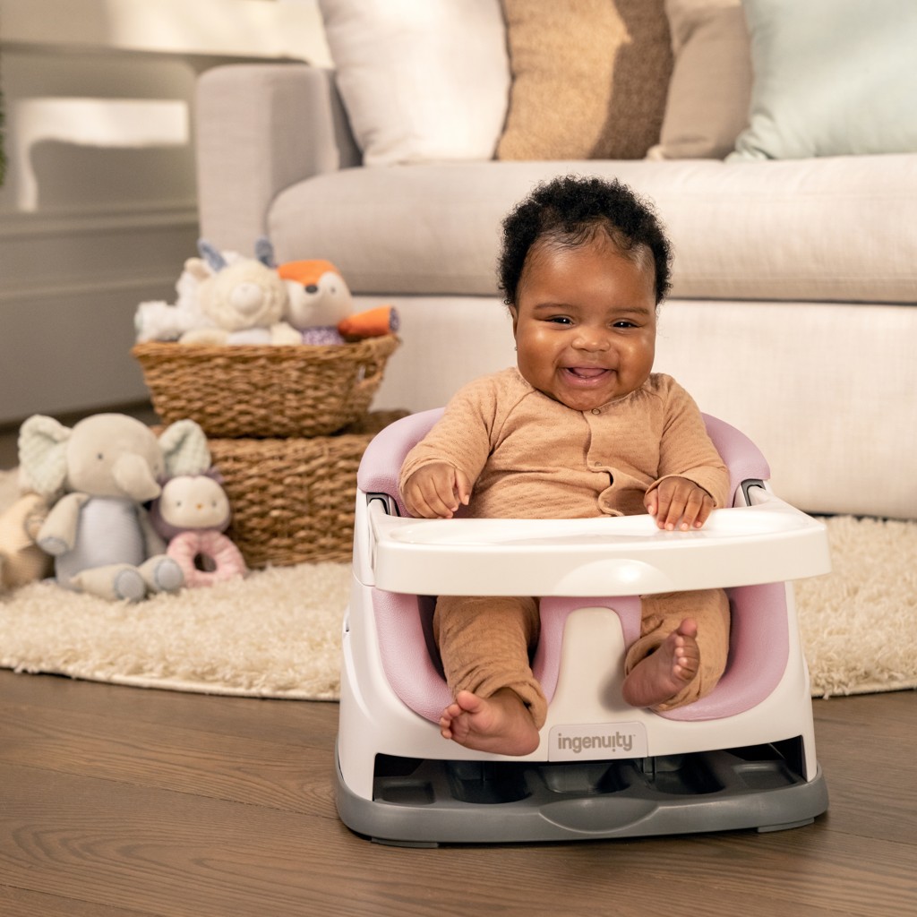 INGENUITY Jedálenská stolička na stoličku 2v1 Baby Base™ Peony 6m+ do 15 kg