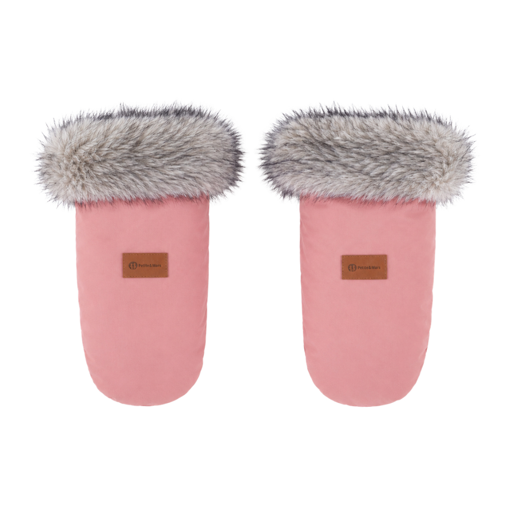 PETITE&amp;MARS Set zimný fusak Comfy 4v1 + rukavice na kočík Fjora Old Rose