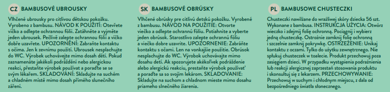 4x FEEDO Obrúsky vlhčené bambusové bioodbúrateľné bez obsahu plastov 56 ks