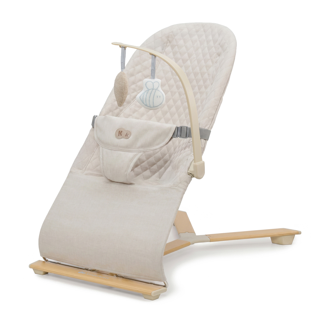 KINDERKRAFT Lehátko pohupujúce Mimi Beige wood, do 9 kg