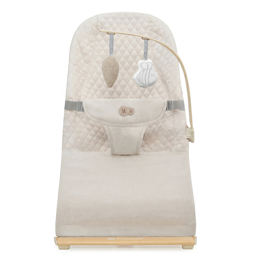 KINDERKRAFT Lehátko pohupujúce Mimi Beige wood, do 9 kg