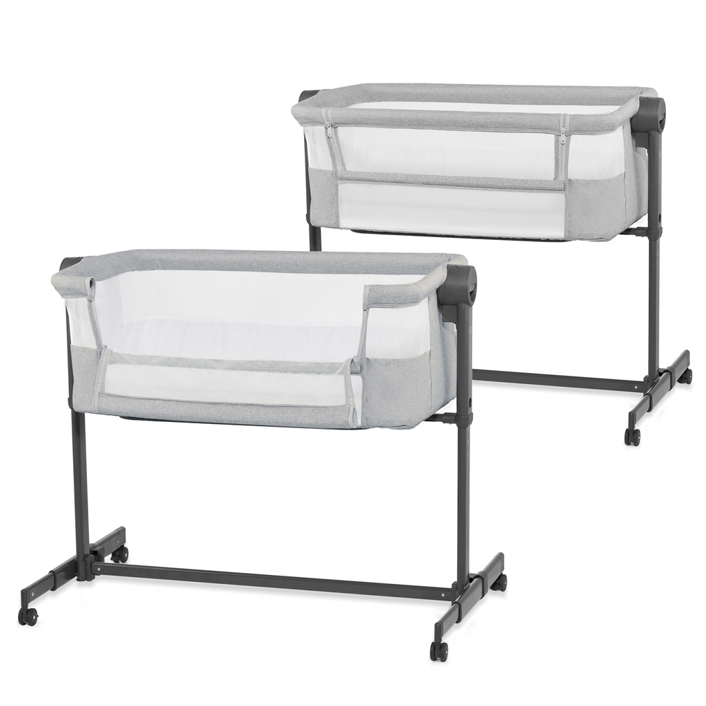 KINDERKRAFT Postieľka detská polohovateľná Nestee Up2 Light Grey