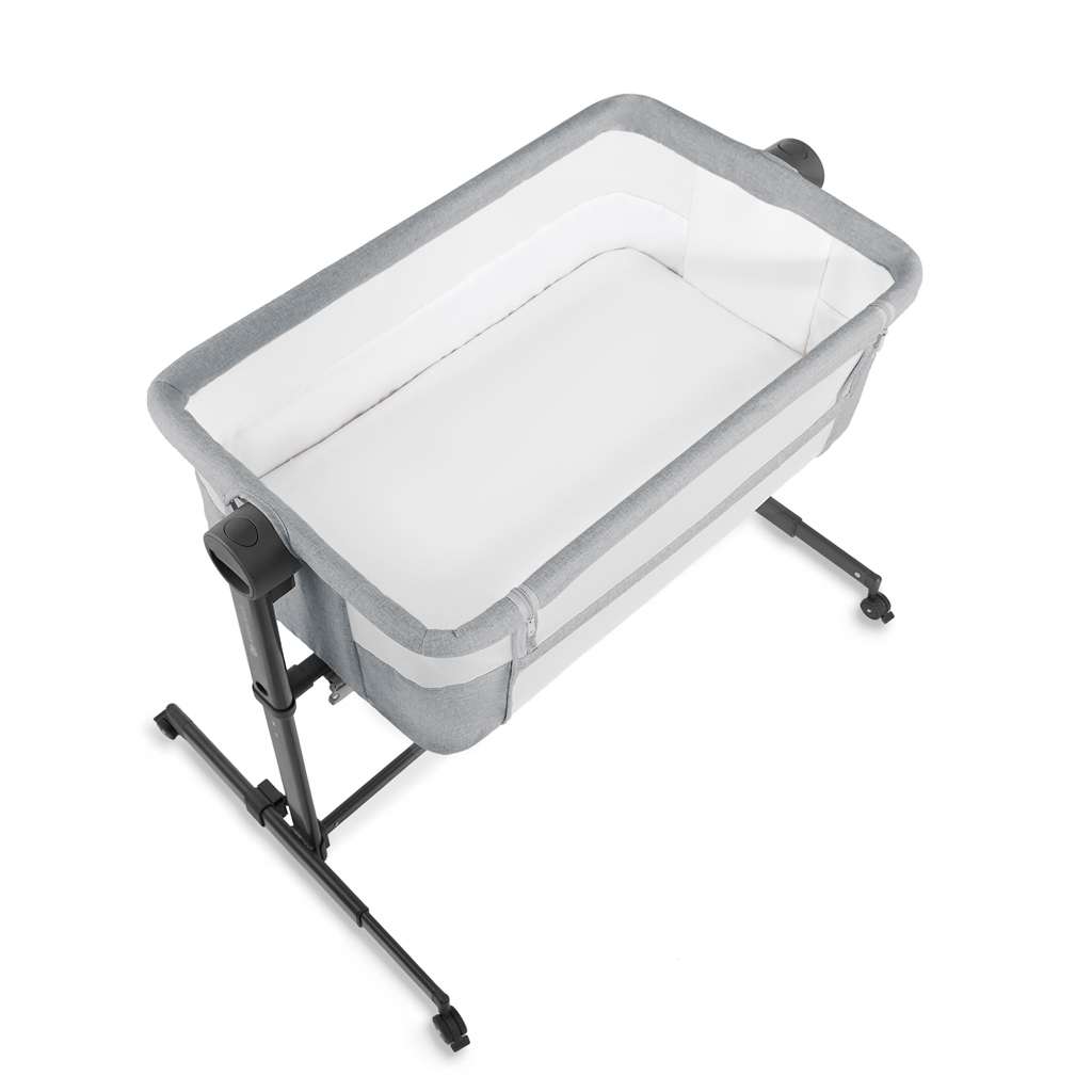 KINDERKRAFT Postieľka detská polohovateľná Nestee Up2 Light Grey