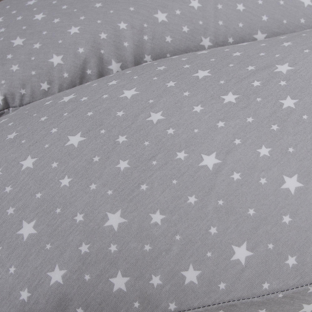 CEBA BABY Vankúš na dojčenie Cebuška Duo Žerzej Grey Stars 300 cm