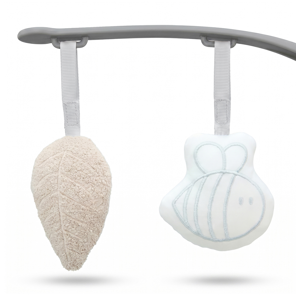 KINDERKRAFT Lehátko pohupujúce Mimi Light grey, do 9 kg