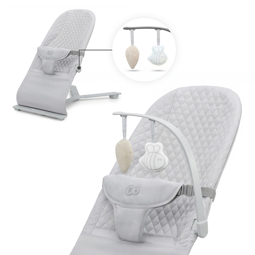 KINDERKRAFT Lehátko pohupujúce Mimi Light grey, do 9 kg