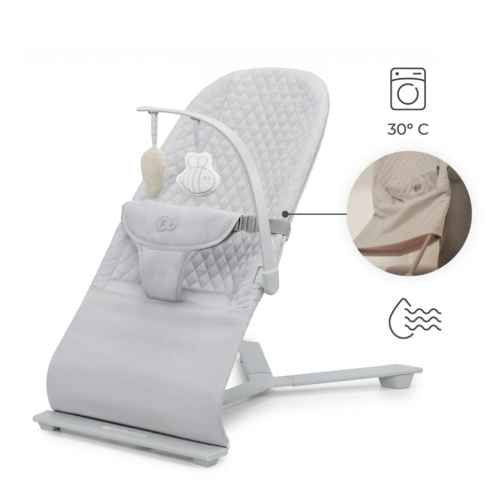 KINDERKRAFT Lehátko pohupujúce Mimi Light grey, do 9 kg