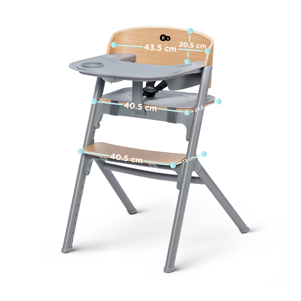 KINDERKRAFT SELECT Set jedálenská stolička Livy Oak + lehátko Calmee, Premium