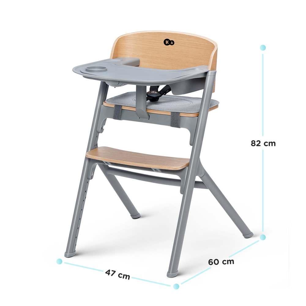 KINDERKRAFT SELECT Set jedálenská stolička Livy Oak + lehátko Calmee, Premium