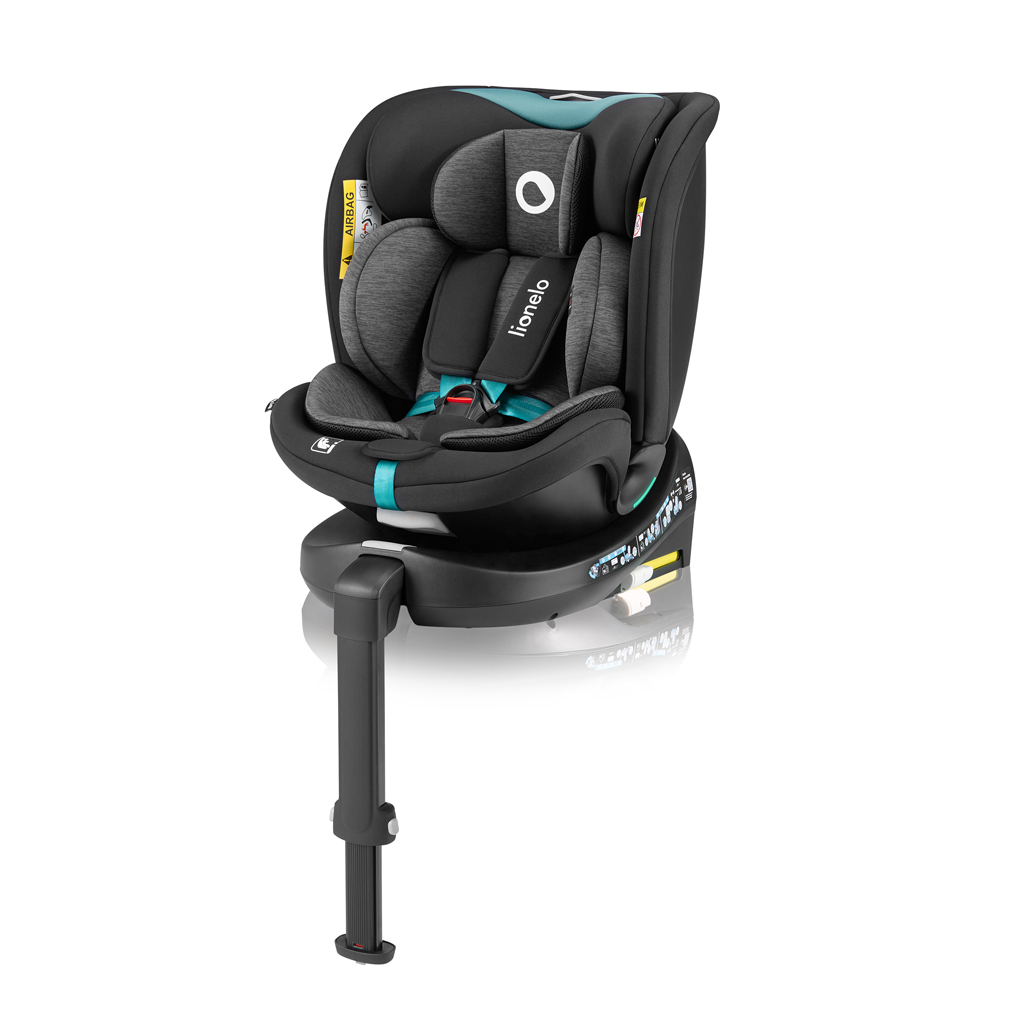 LIONELO Autosedačka Navy i-Size (40-150 cm) Black Turquoise