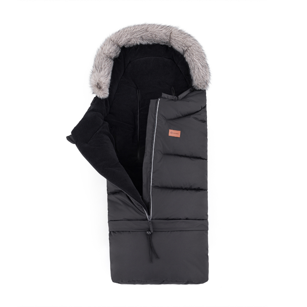 PETITE&amp;MARS Set zimný fusak Arctic 4v1 + rukavice na kočík Fjora Forever Black