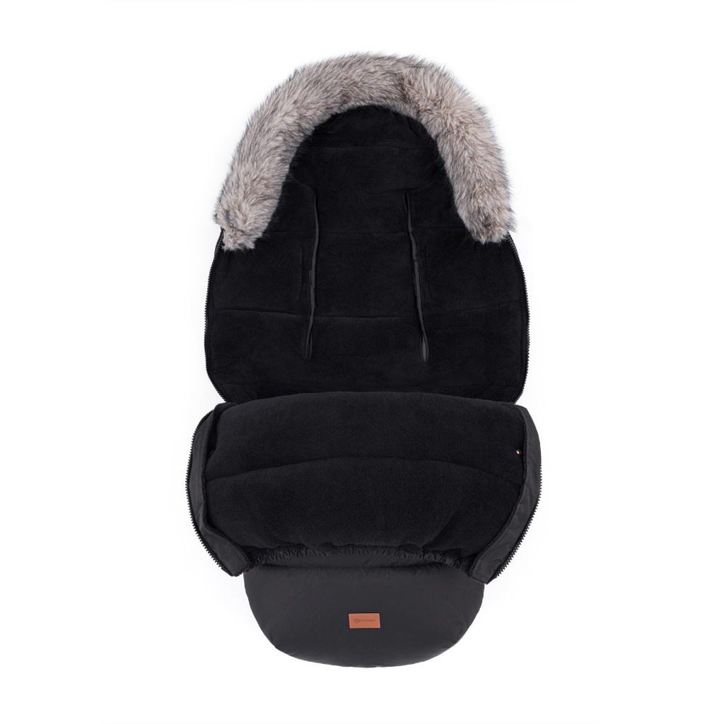 PETITE&amp;MARS Set zimný fusak Comfy 4v1 + rukavice na kočík Fjora Forever Black
