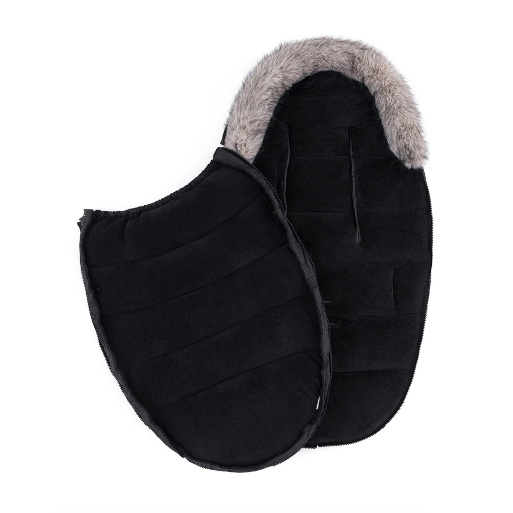 PETITE&amp;MARS Set zimný fusak Comfy 4v1 + rukavice na kočík Fjora Forever Black