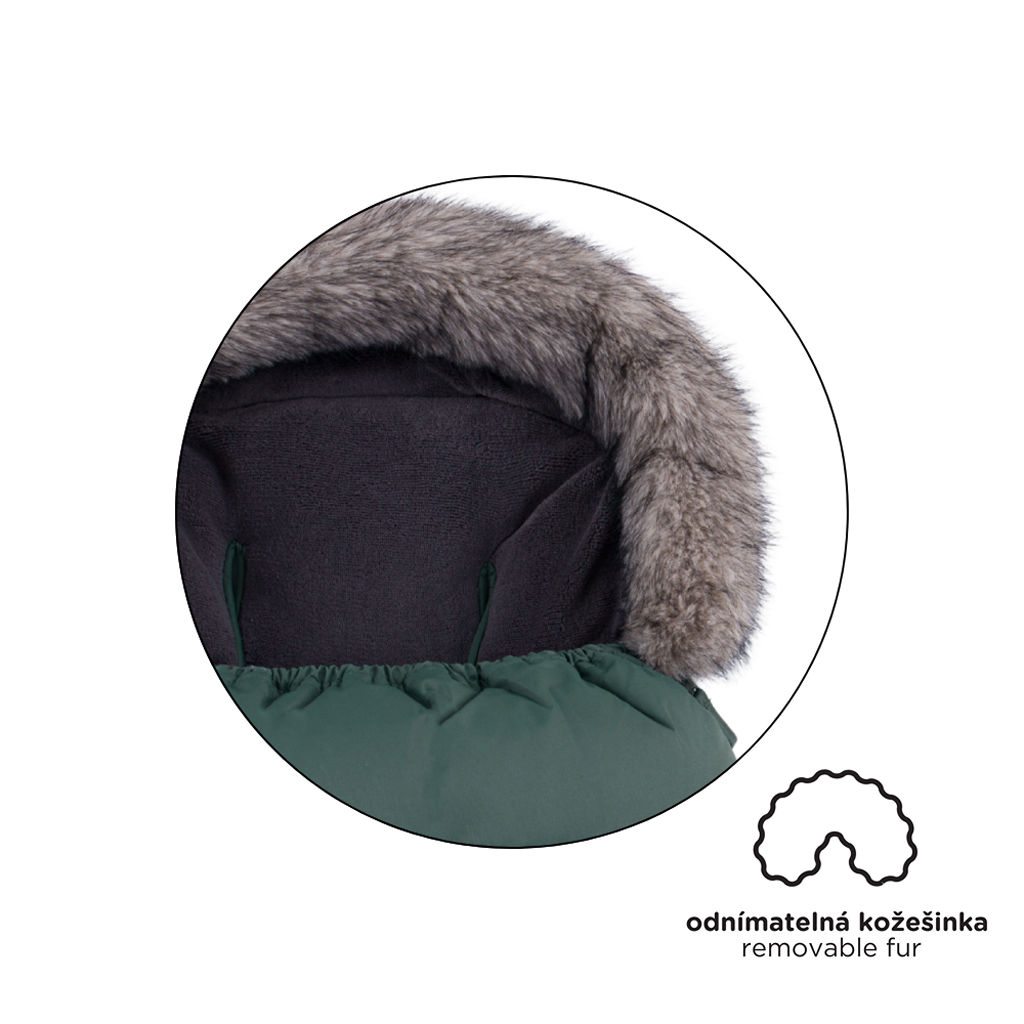 PETITE&amp;MARS Set zimný fusak Comfy 4v1 + rukavice na kočík Fjora Forever Black