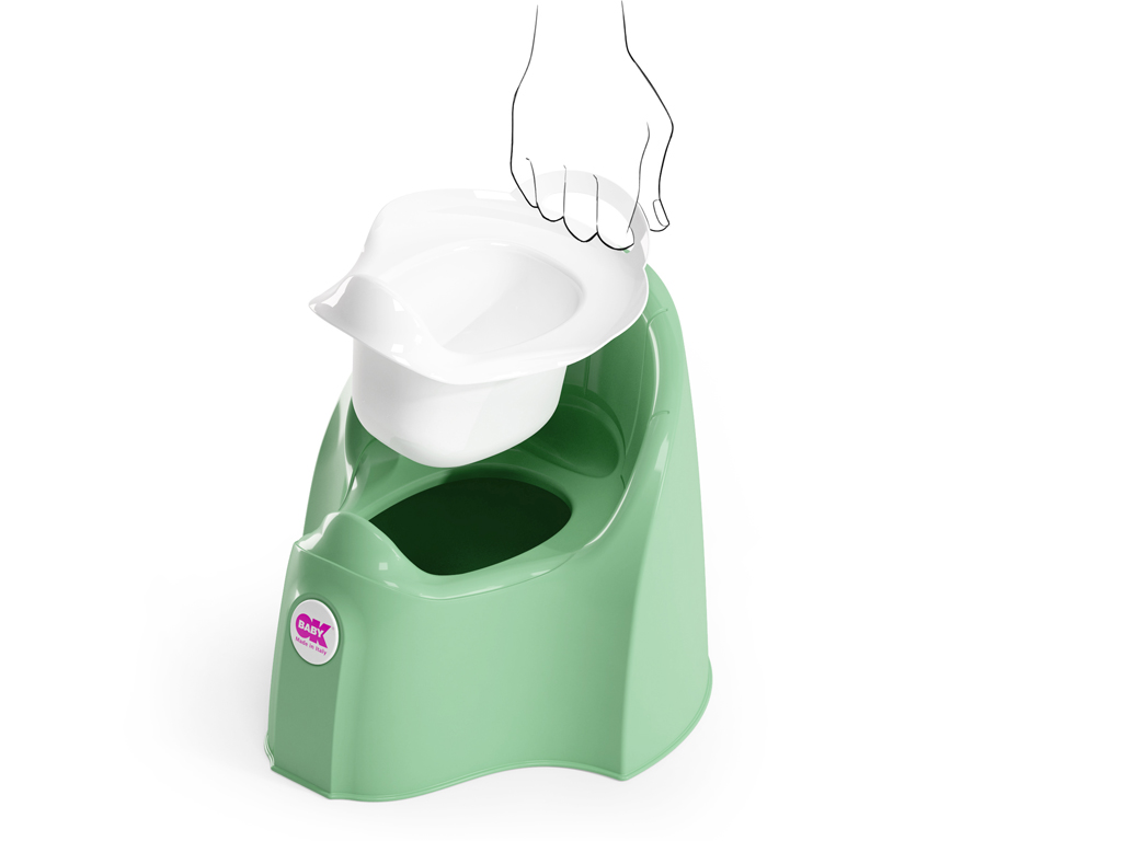 OK BABY Nočník ergonomický Pasha s vyberateľnou nádobou Mint