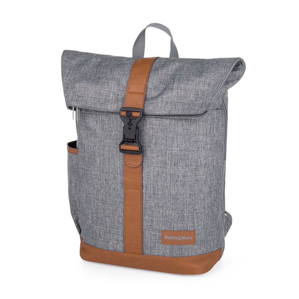 PETITE&MARS Batoh prebaľovací na kočík Jackob Ultimate Grey