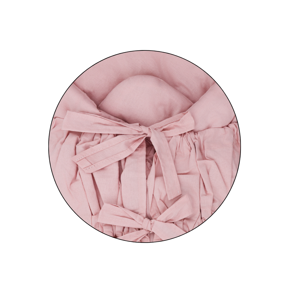 PETITE&amp;MARS Zavinovačka šnurovacia Nurse s pevnou kokosovou vložkou Dusty Pink 75x75 cm