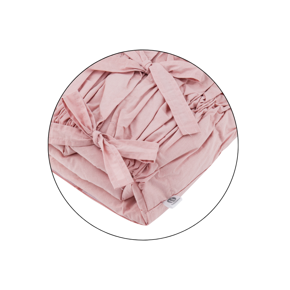 PETITE&amp;MARS Zavinovačka šnurovacia Nurse s pevnou kokosovou vložkou Dusty Pink 75x75 cm