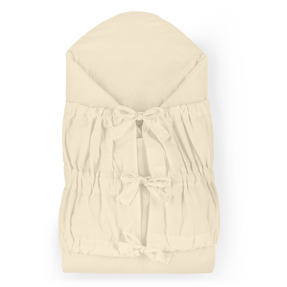 PETITE&amp;MARS Zavinovačka šnurovacia Nurse s pevnou kokosovou vložkou Light Beige 75x75 cm