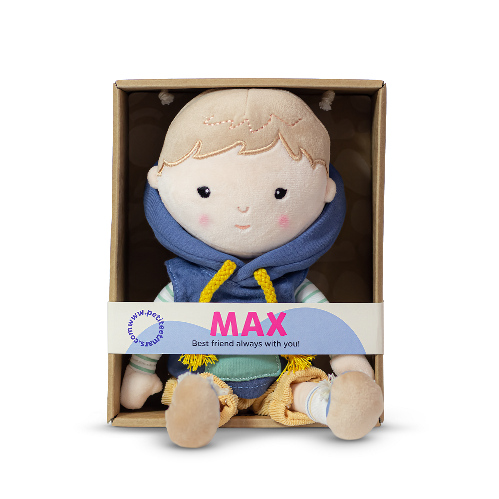 PETITE&amp;MARS Bábika plyšová Max 0m+, 35 cm