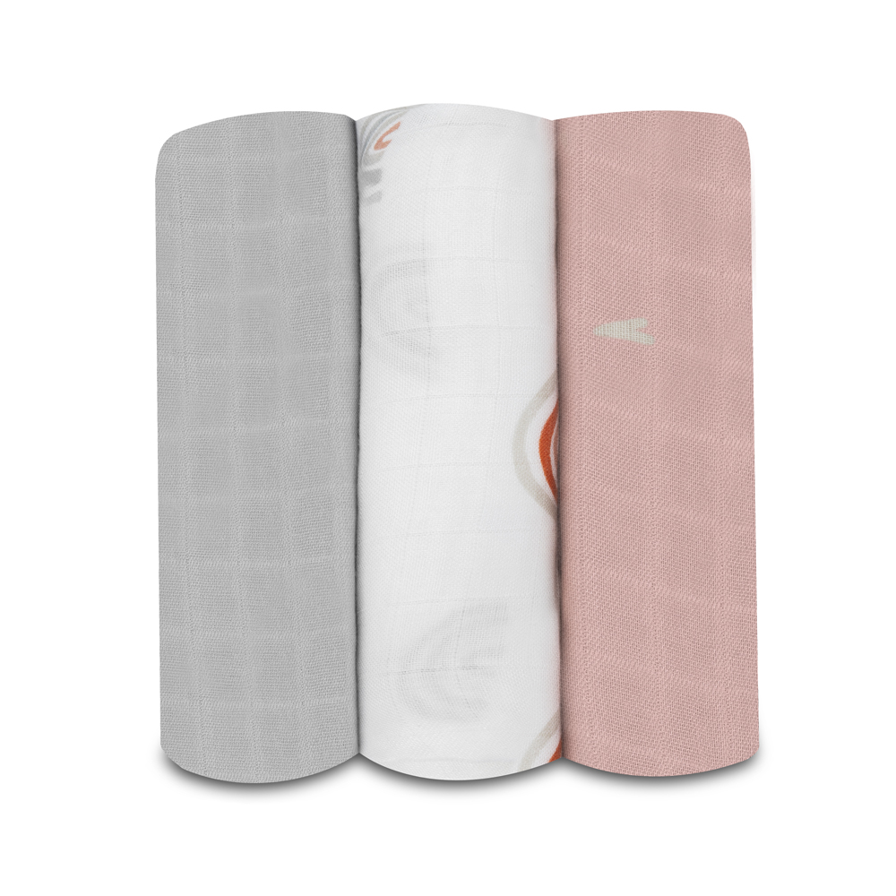LIONELO Bambusové plienky Bamboo Set Rainbow, 3 ks