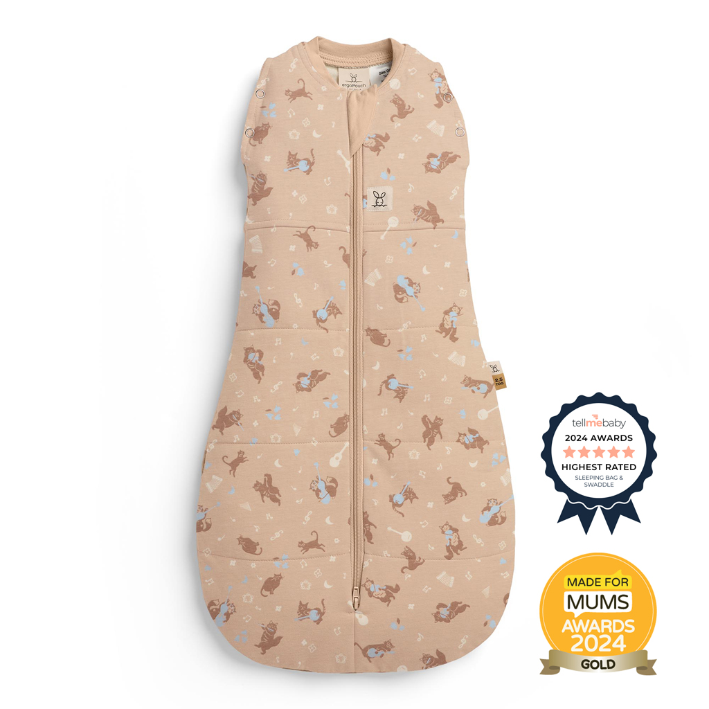 ERGOPOUCH Zavinovačka a pytel na spanie 2v1 Cocoon Melody  3-6m, 6-8kg, 2,5tog