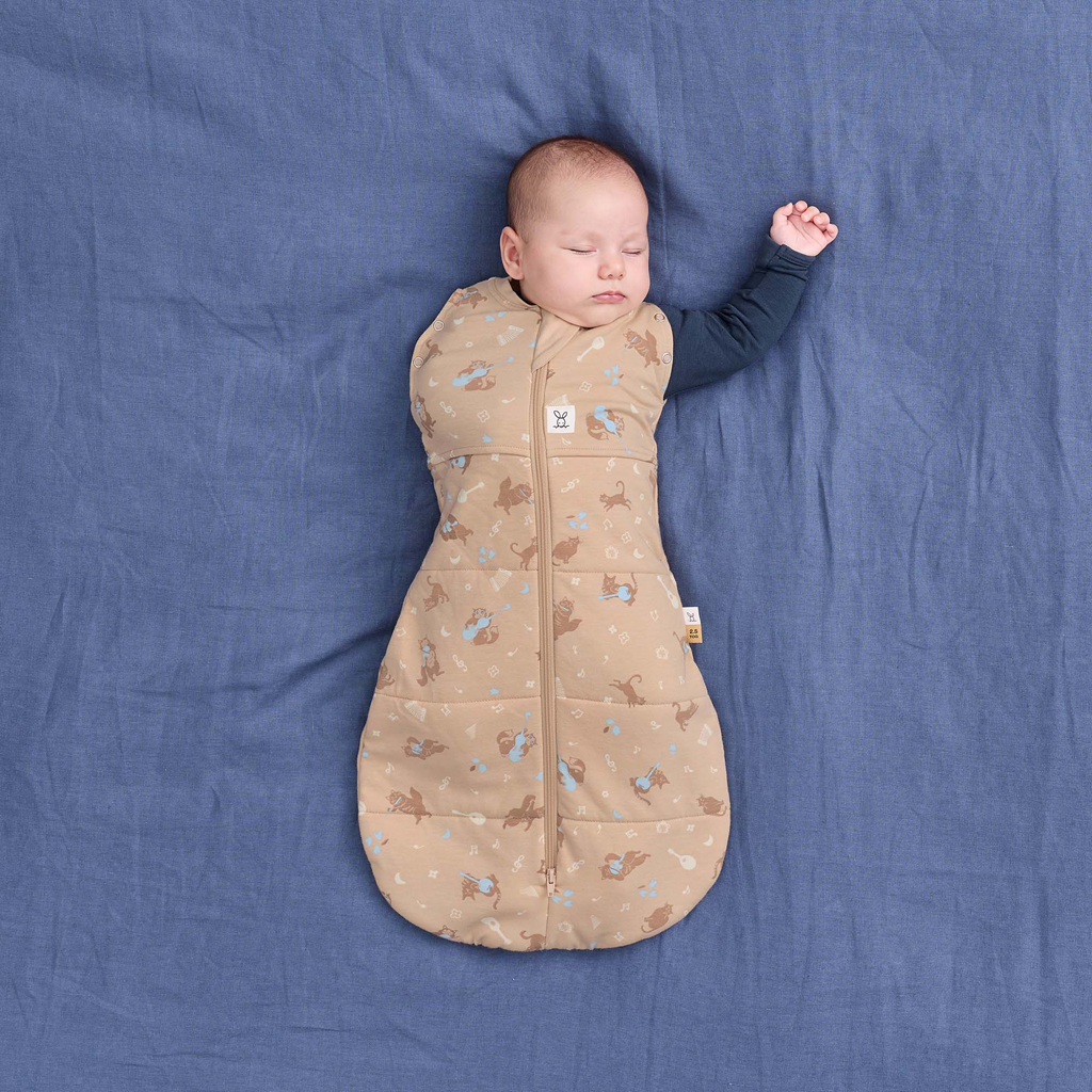 ERGOPOUCH Zavinovačka a pytel na spanie 2v1 Cocoon Melody  3-6m, 6-8kg, 2,5tog