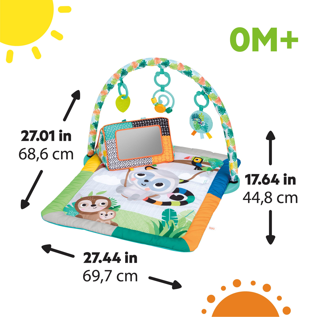 BRIGHT STARTS Deka na hranie pre rozvoj motoriky a zmyslov Tropical Treetop™, 0m+