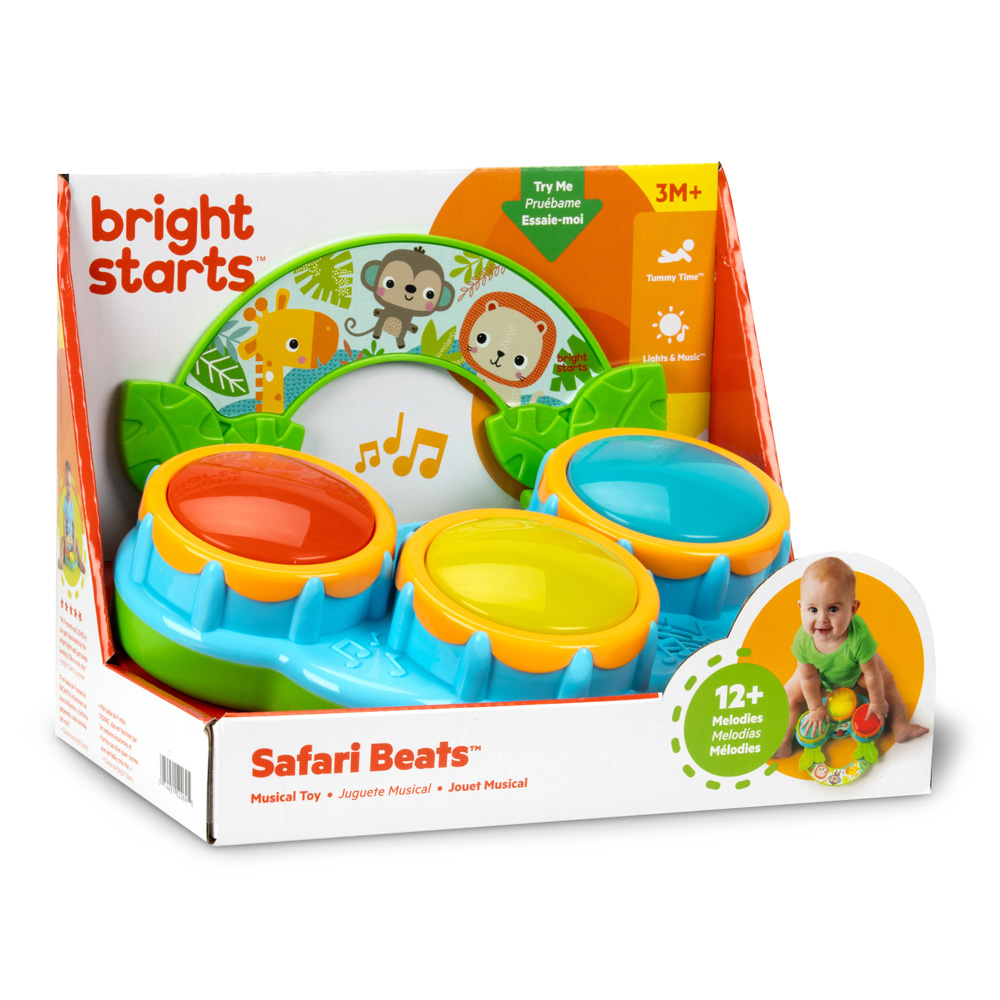 BRIGHT STARTS Hračka bubny Safari Beats™ 3m+