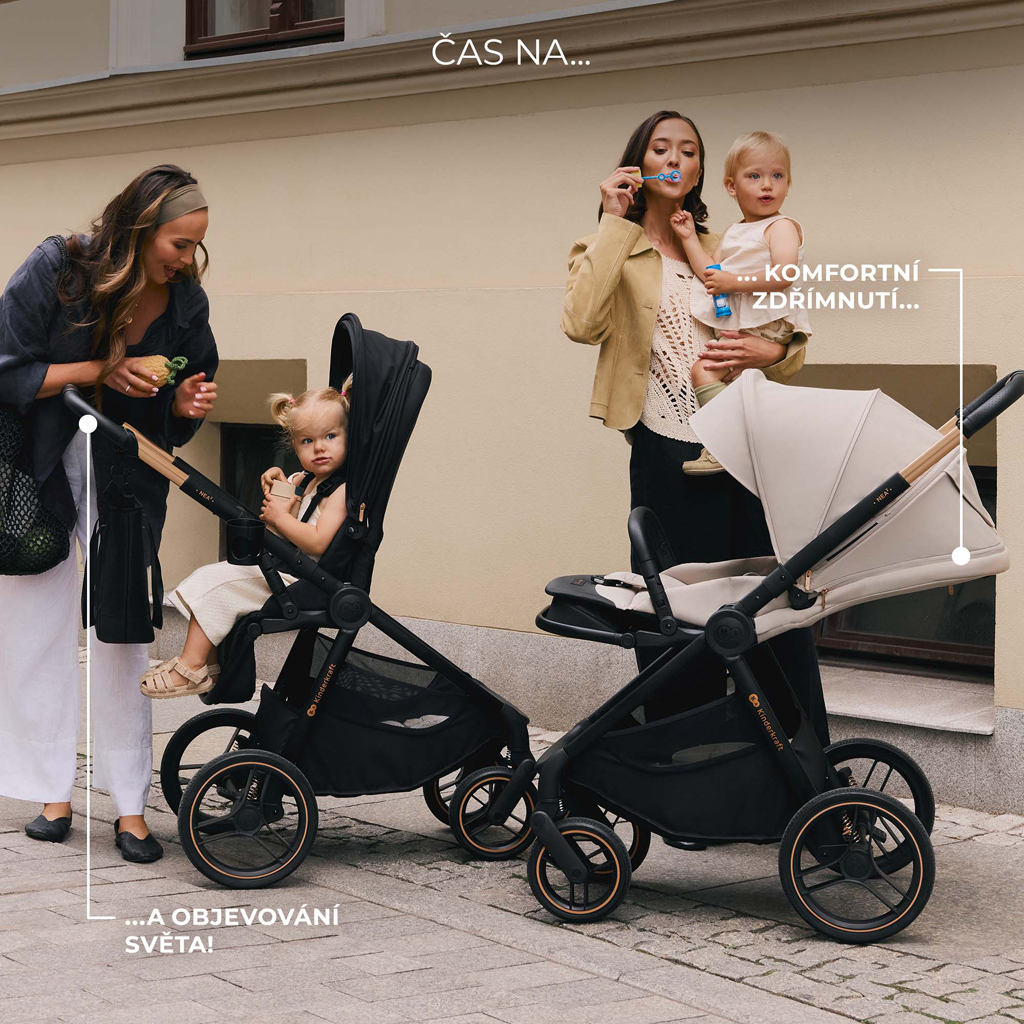 KINDERKRAFT Kočík kombinovaný Nea 2 2v1 Platinum Grey