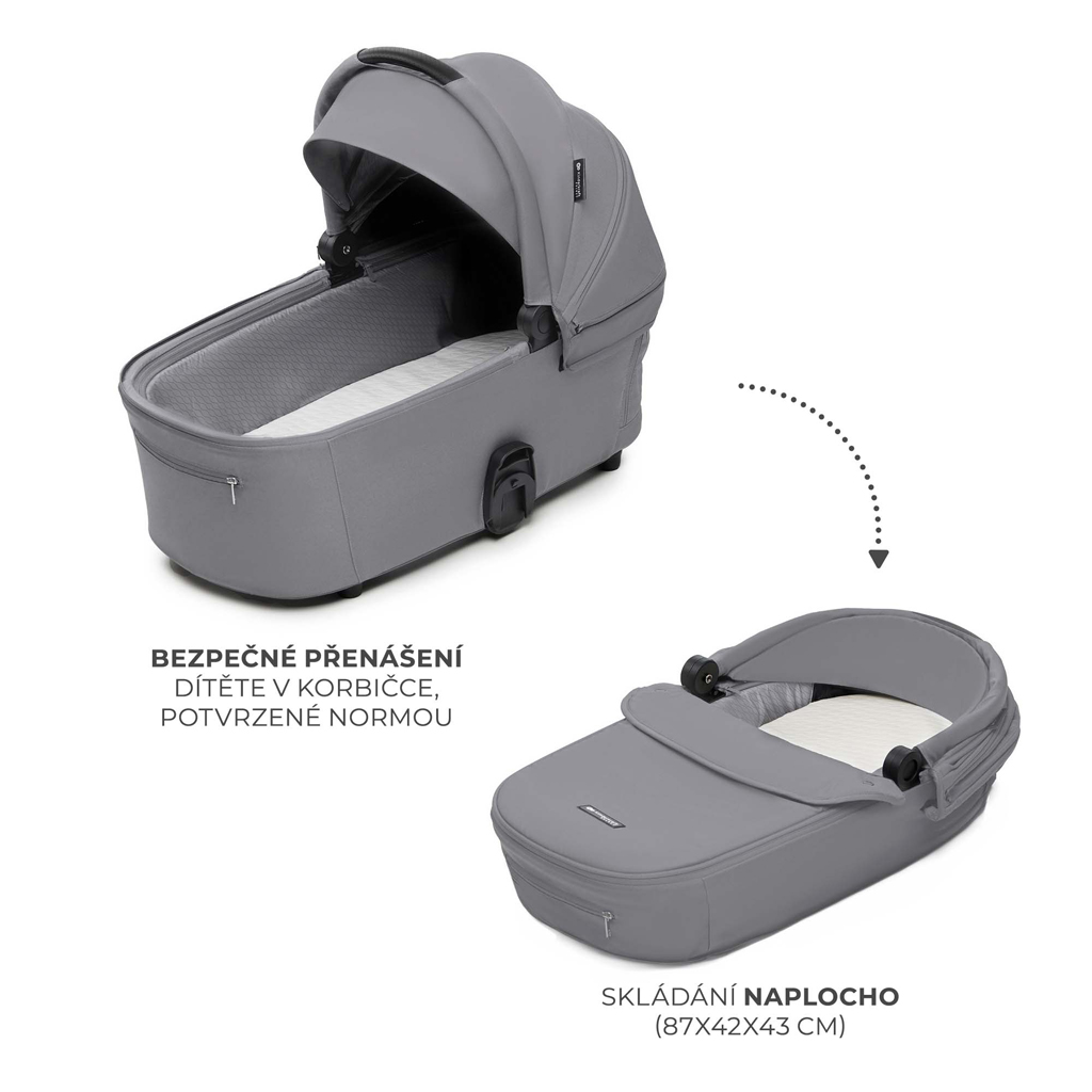 KINDERKRAFT Kočík kombinovaný Nea 2 2v1 Platinum Grey