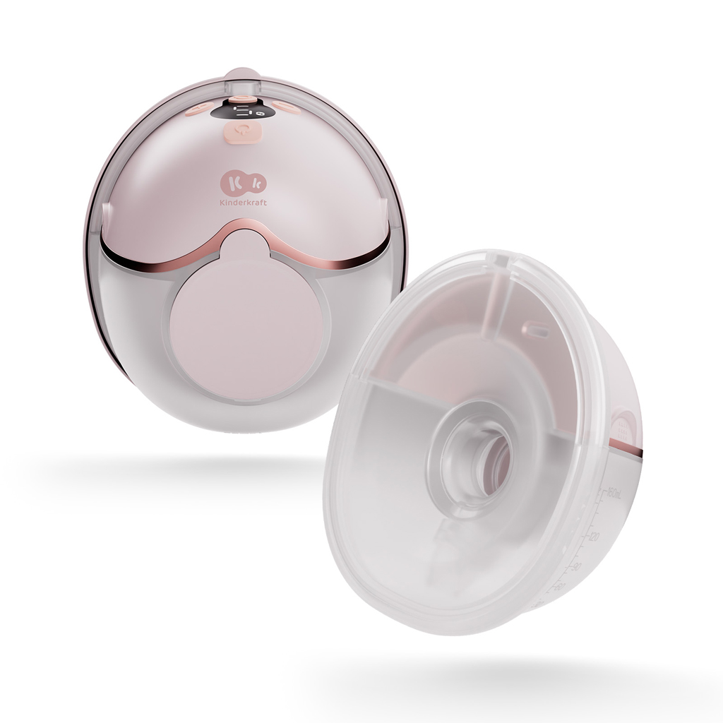 KINDERKRAFT Odsávačka materského mlieka Single Hands-free Mamaflow Pink