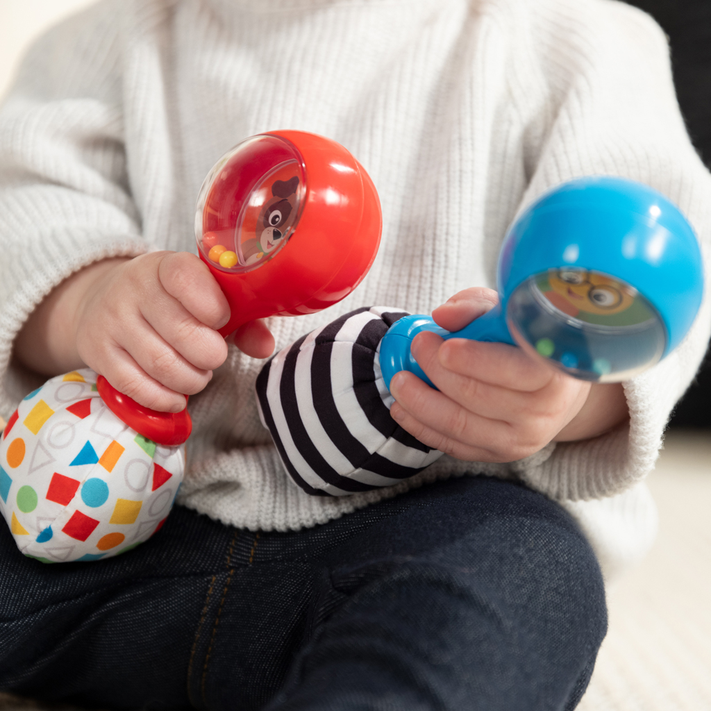 BABY EINSTEIN Hračka hrkálka Shake &amp; Groove™ 2ks, 3m+
