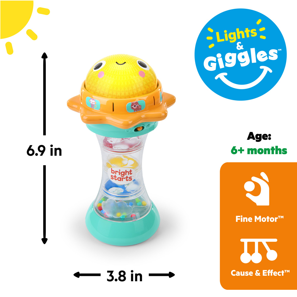 BRIGHT STARTS Hračka hudobná hrkálka slniečko Just for Sun™ 6m+