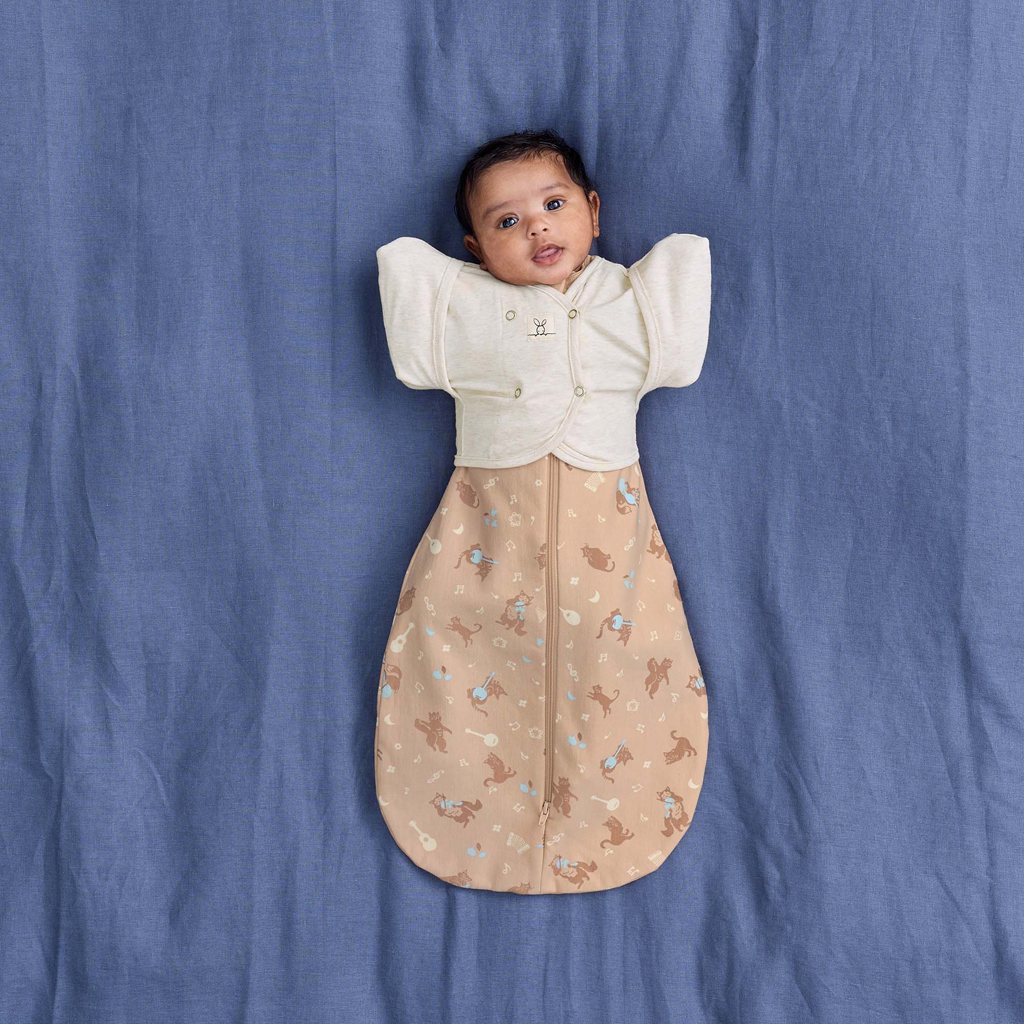 ERGOPOUCH Zavinovačka a pytel na spanie 2v1 Cocoon Melody  0-3m, 3-6kg, 1,0tog