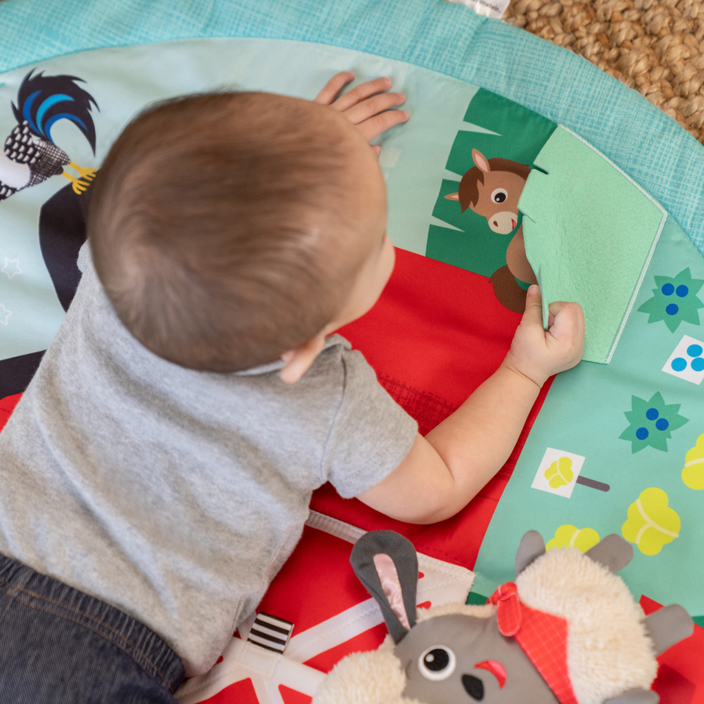 BABY EINSTEIN Deka na hranie pre rozvoj motoriky a zmyslov Happy Harvest™ Touch &amp; Feel, 0m+