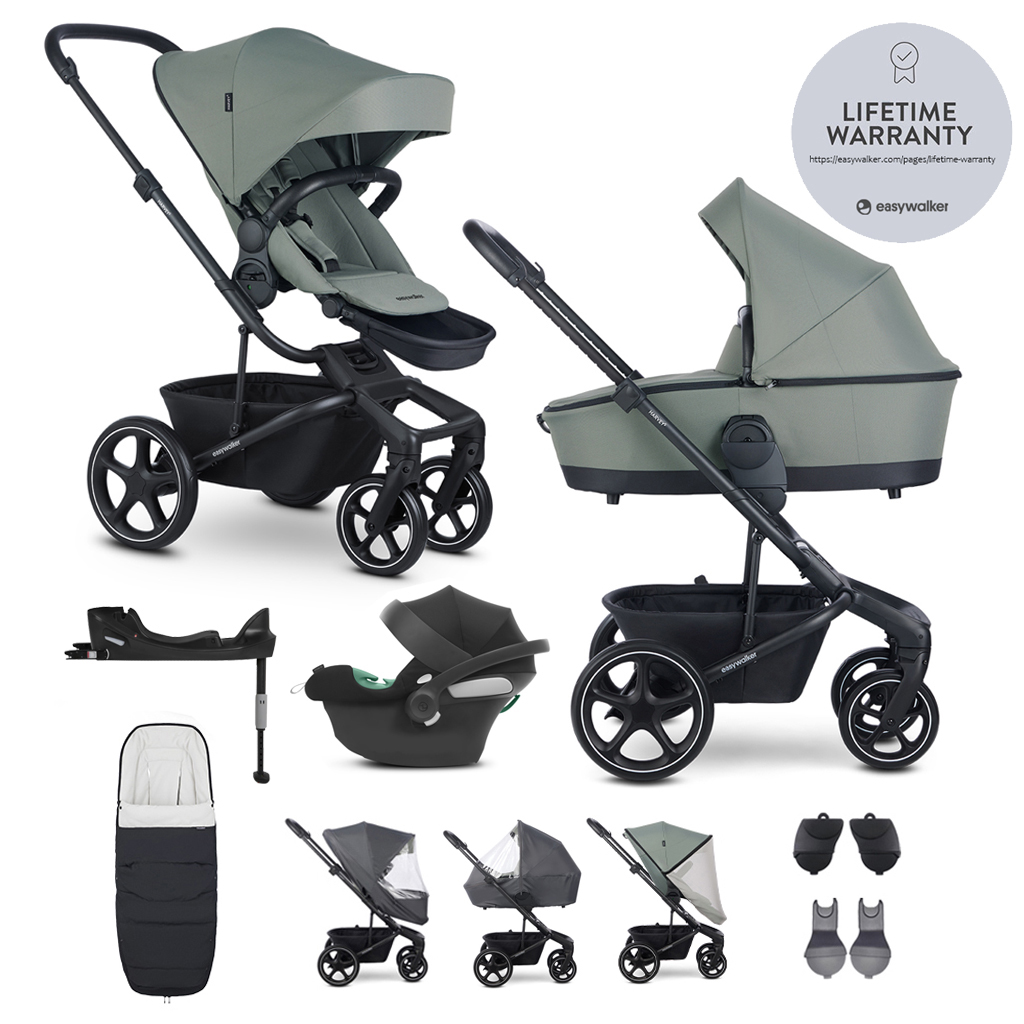 EASYWALKER SET Kočík 4v1 Harvey⁵ Agave Green XXL RWS + CYBEX Aton B2 i-Size + základňa