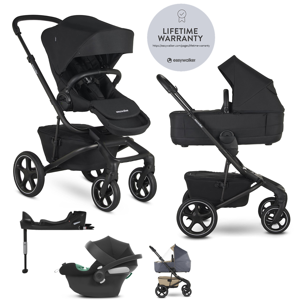 EASYWALKER SET Kočík 4v1 Jimmey Pepper Black LITE RWS + CYBEX Aton B2 i-Size + základňa