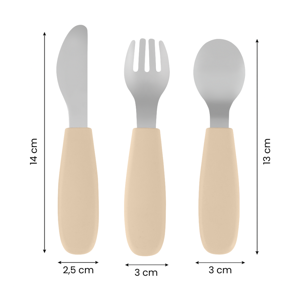 PETITE&amp;MARS Sada príborov z nerezovej ocele Take&amp;Match Desert Sand 12m+