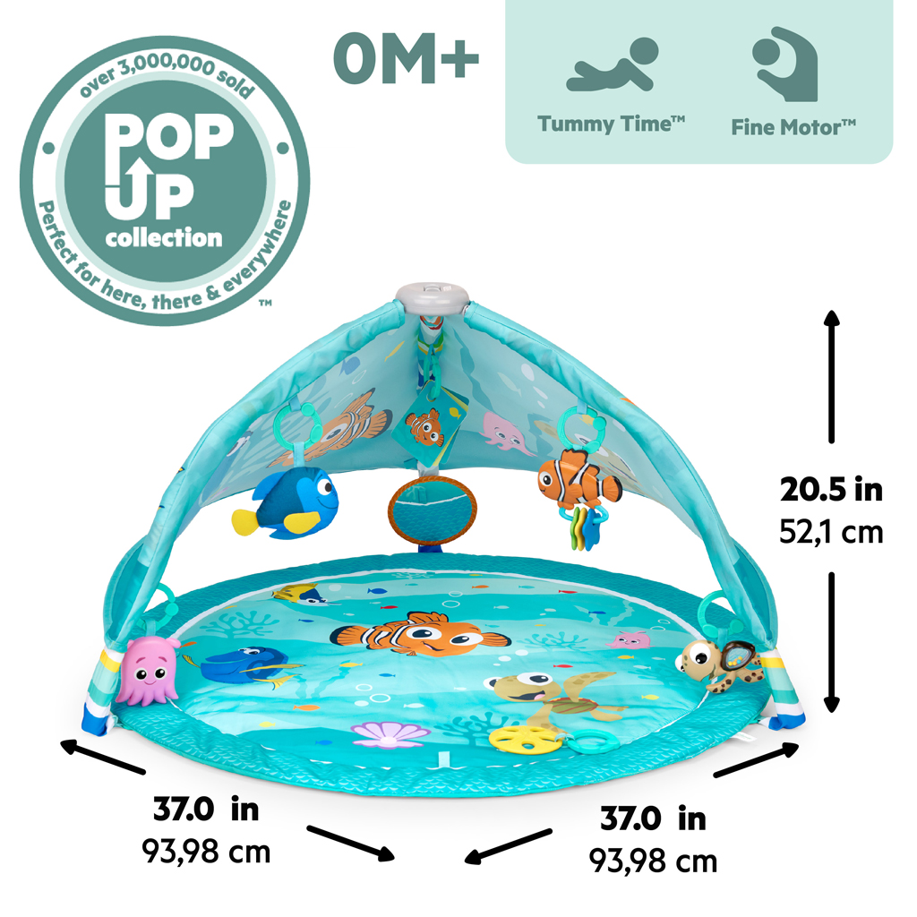 BRIGHT STARTS Deka hracia pre rozvoj motoriky a zmyslov Finding Nemo POP 'N Wiggle™, 0m+