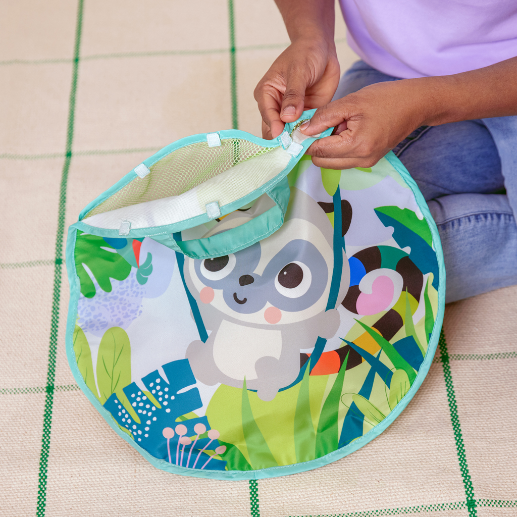 BRIGHT STARTS Hrací bazénik s loptičkami Rowdy Rainforest™ Stow &amp; Go, 6m+