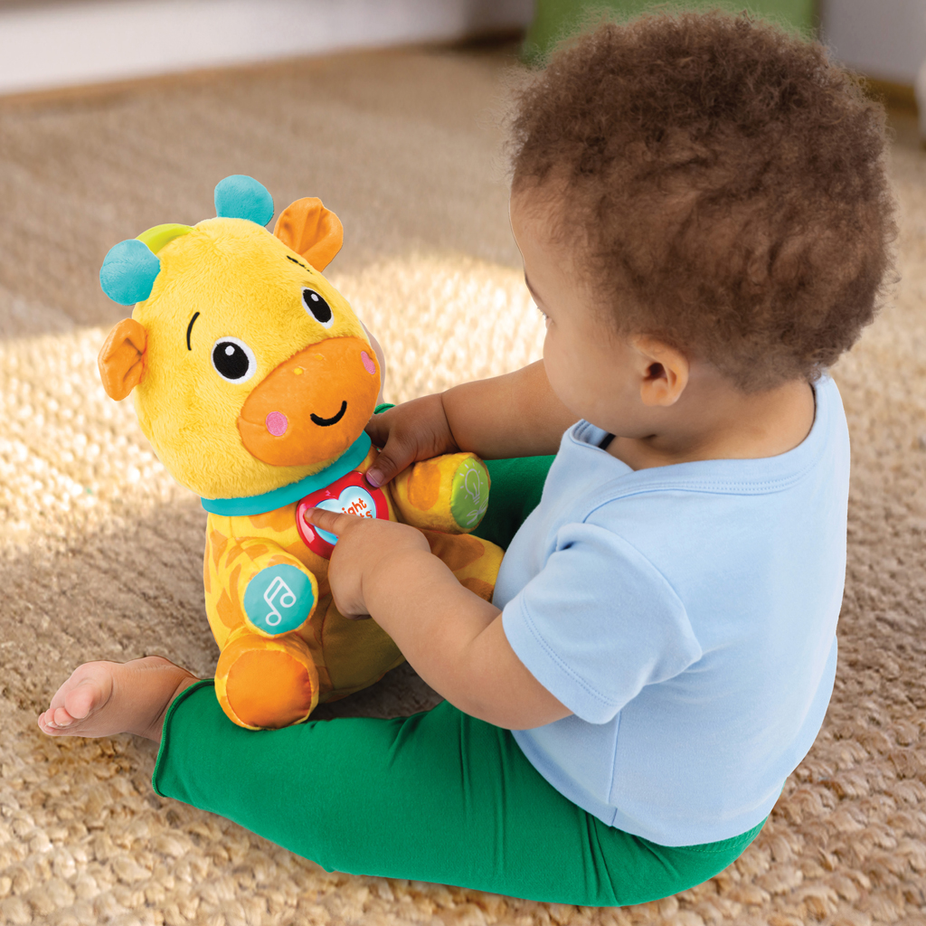 BRIGHT STARTS Hračka interaktívna vzdelávacia Chat &amp; Cuddle Giraffe™, 6m+