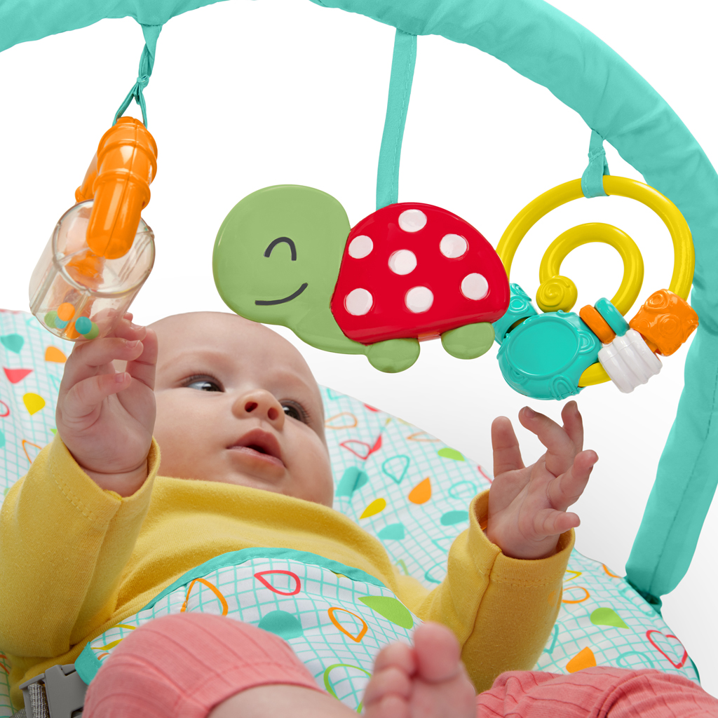 BRIGHT STARTS Lehátko s hračkami Colorful Confetti™ Bouncer, 0m+