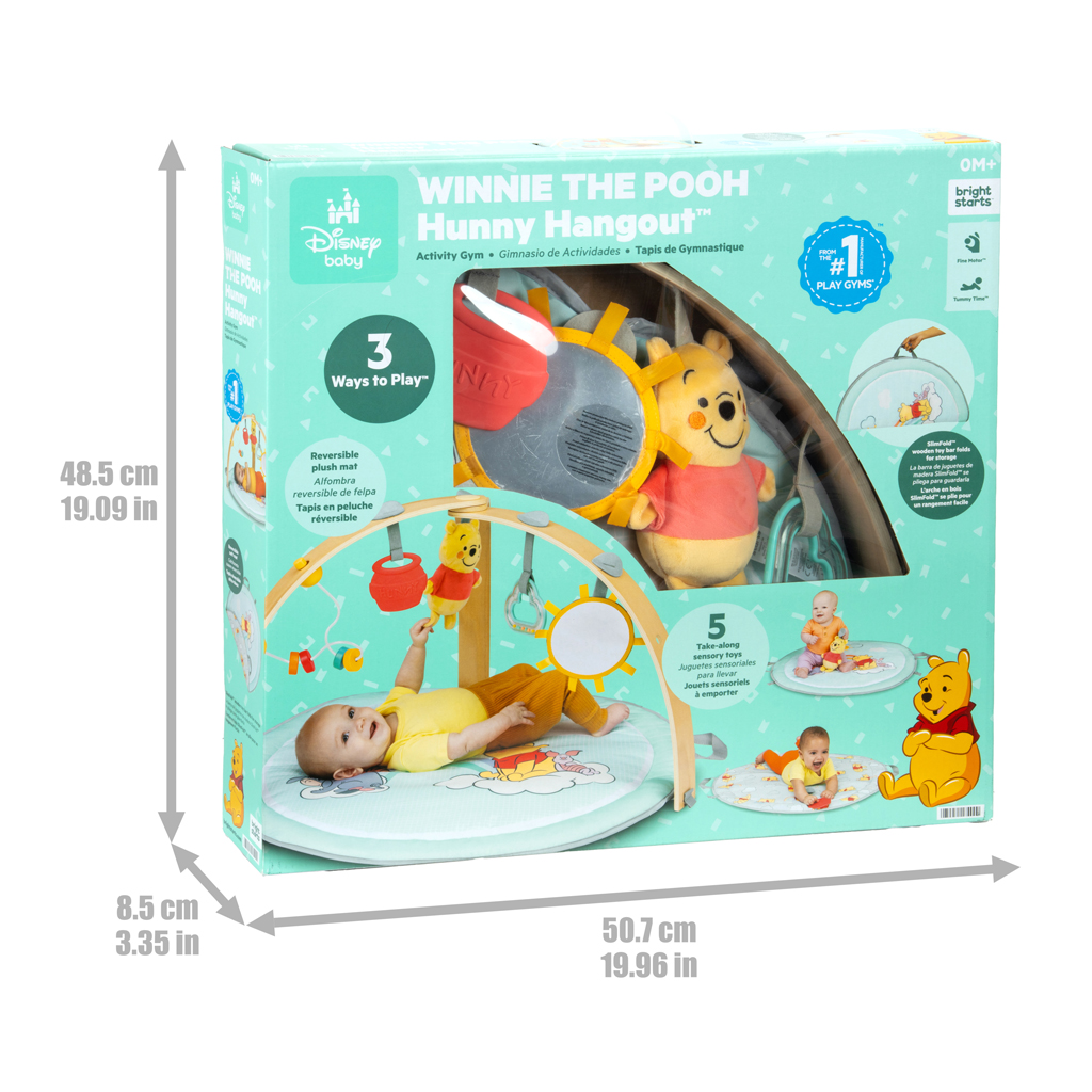 DISNEY BABY Deka na hranie pre rozvoj motoriky a zmyslov, obojstranná Winnie the Pooh ™ Hunny Hangou