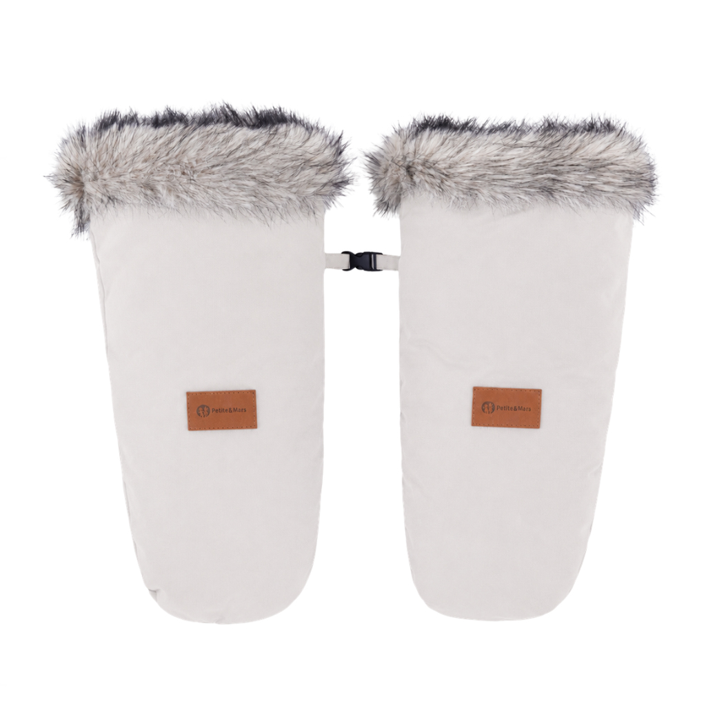 PETITE&amp;MARS Set zimný fusak Arctic 4v1 + rukavice na kočík Fjora Champagne Shower