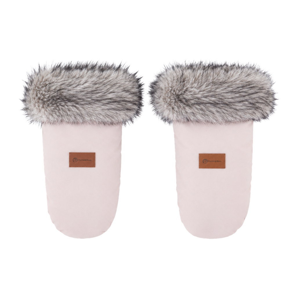 PETITE&amp;MARS Set zimný fusak Comfy 4v1 + rukavice na kočík Fjora Rose Petal