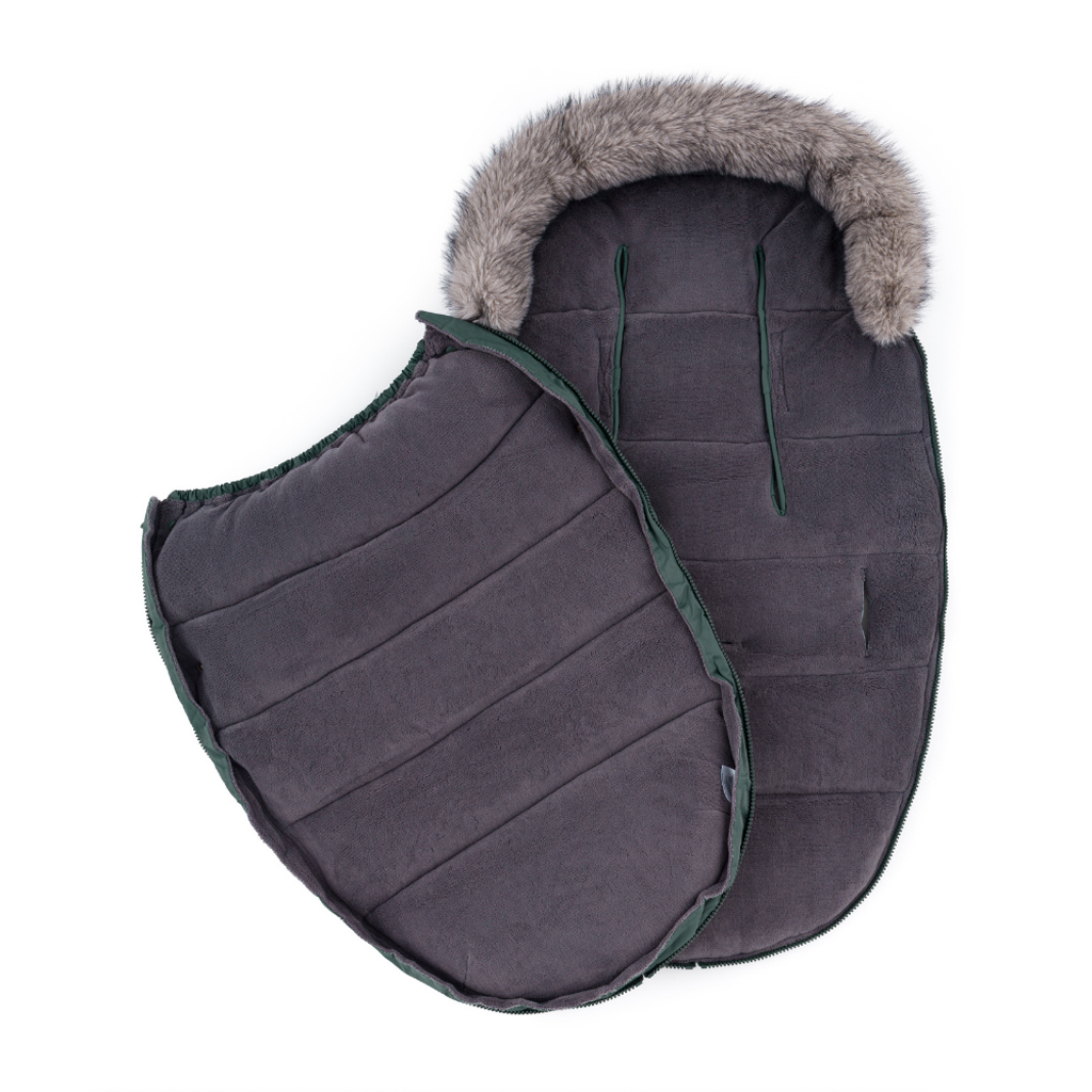 PETITE&amp;MARS Set zimný fusak Comfy 4v1 + rukavice na kočík Fjora Veritable Khaki