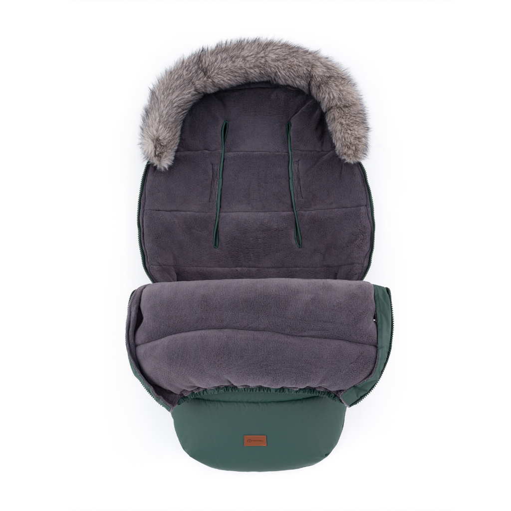 PETITE&amp;MARS Set zimný fusak Comfy 4v1 + rukavice na kočík Fjora Veritable Khaki