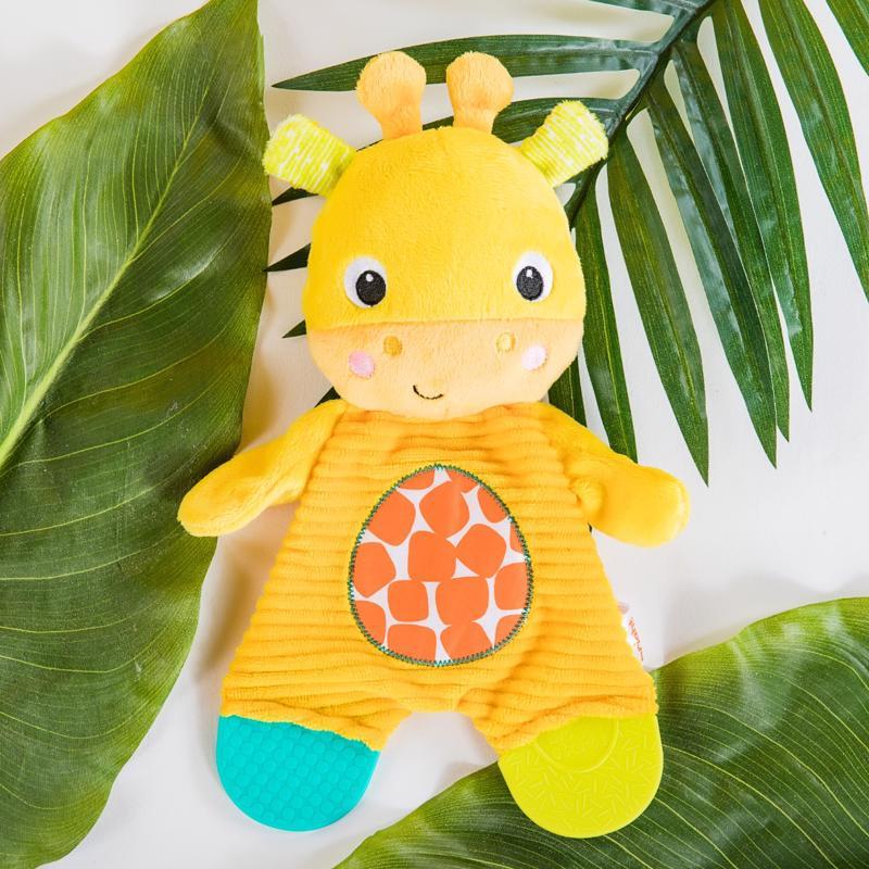 BRIGHT STARTS Hračka - hryzačka Snuggle&amp;Teethe žirafa 0m+